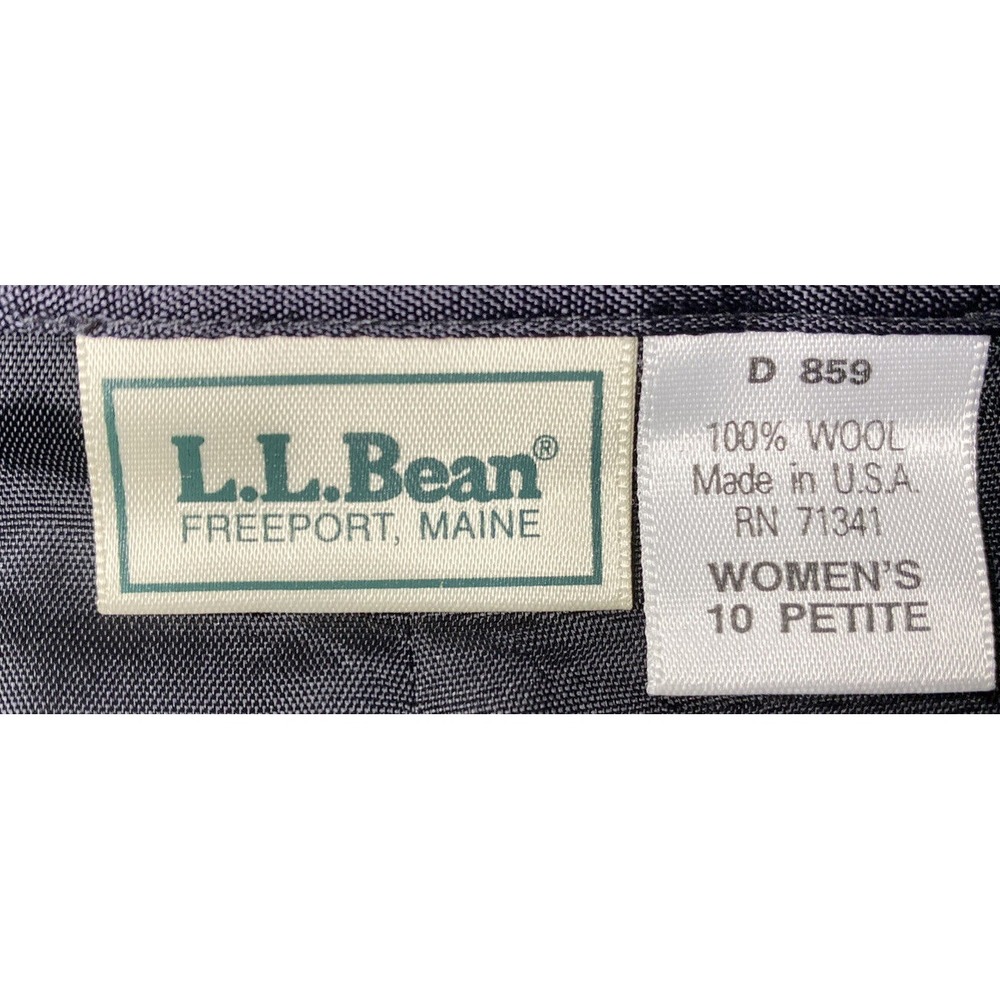LL Bean Wool Plaid Skirt Womens 10 Petite Academia Pleated Classic Preppy - Picture 2 of 12